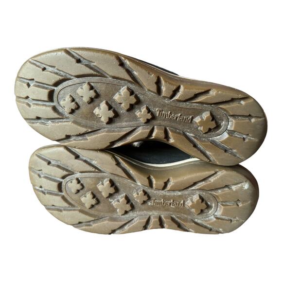 TIMBERLAND Kickadilla Black Nubuck Leather Faux Fur Lace Up Boots size 7.5 - Picture 10 of 15